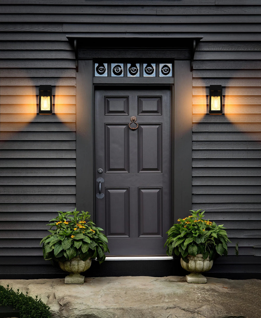 4 Inch Outdoor Wall Sconce In Black - View 2 - Joshua Marshal