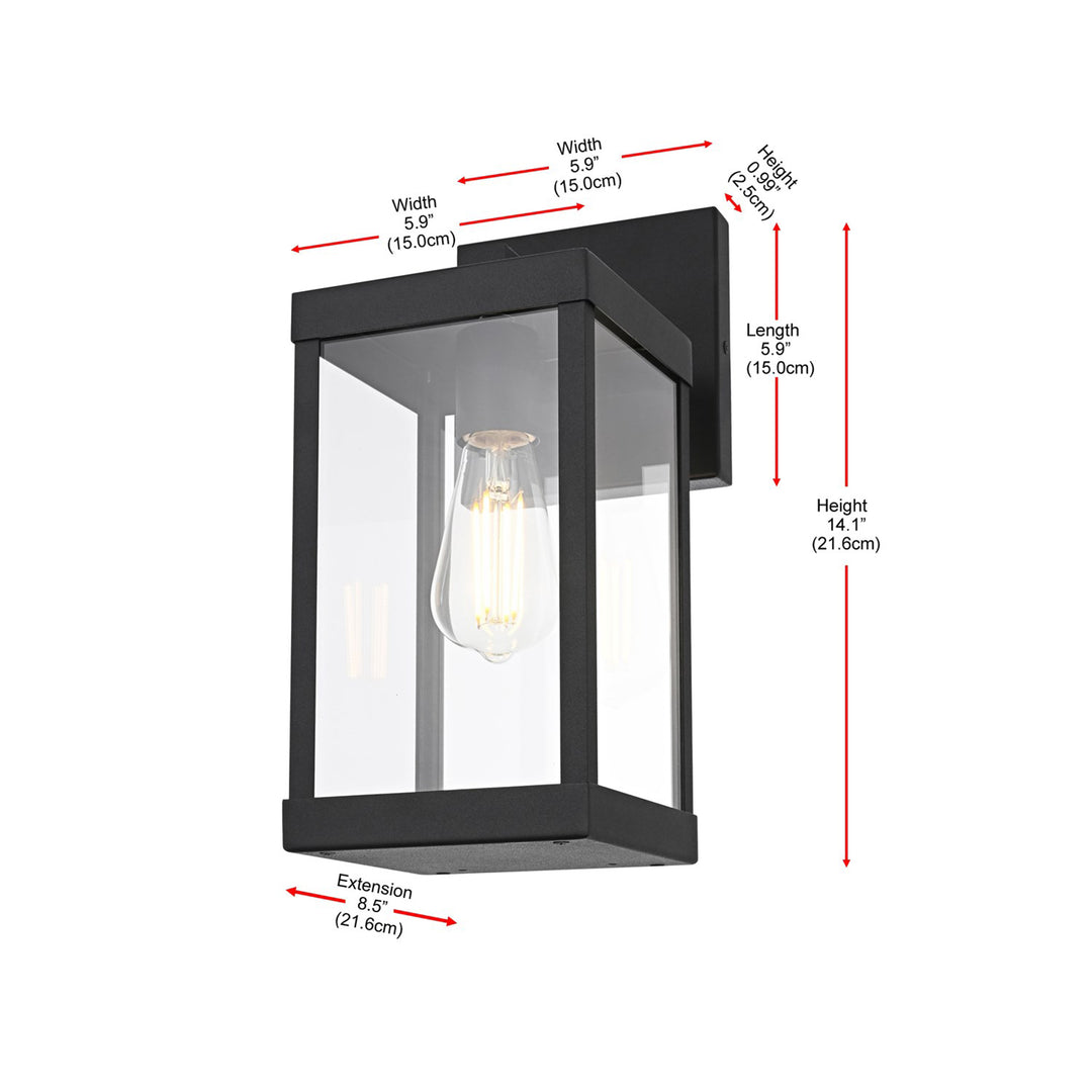6 Inch Outdoor Wall Sconce In Black - View 6 - Joshua Marshal