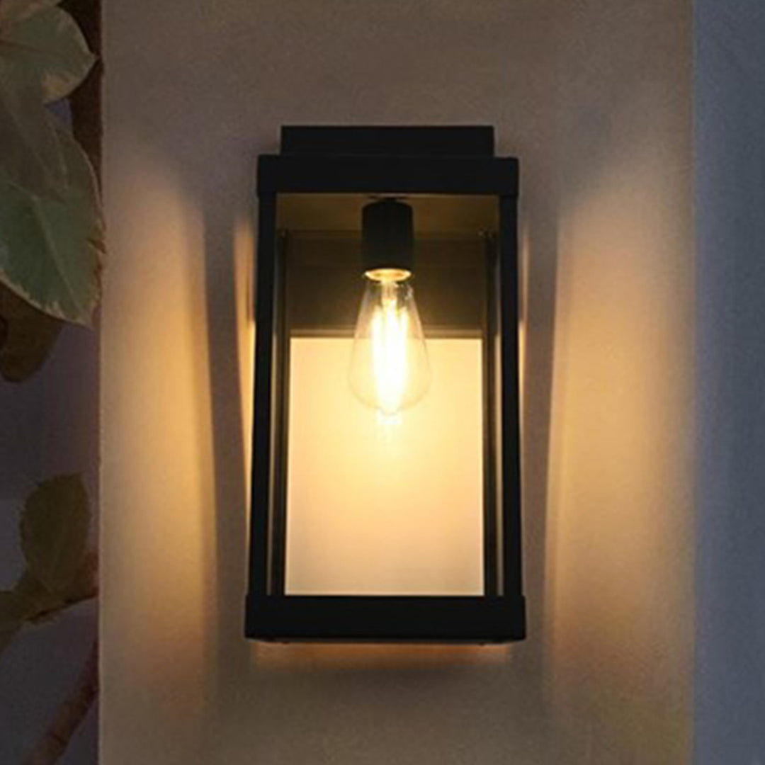 7 Inch Outdoor Wall Sconce In Black Black Finish - LIGHTING by Joshua Marshal