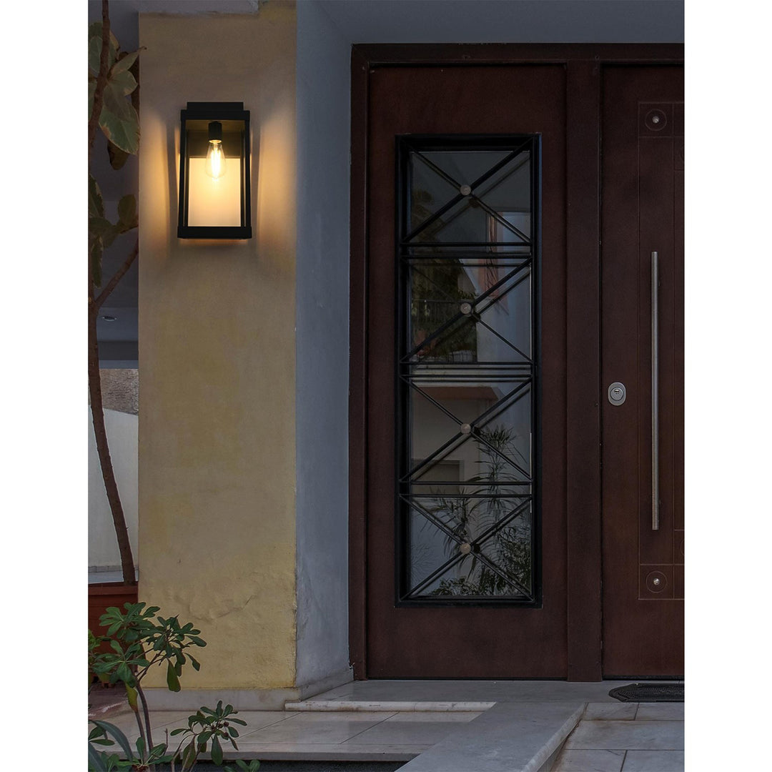 7 Inch Outdoor Wall Sconce In Black - View 2 - Joshua Marshal