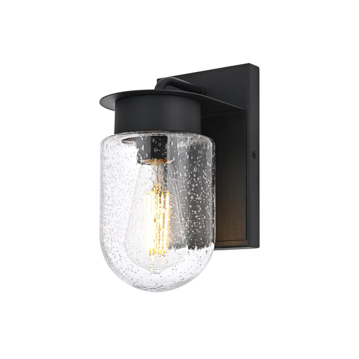 5 Inch Outdoor Wall Sconce In Black - View 4 - Joshua Marshal
