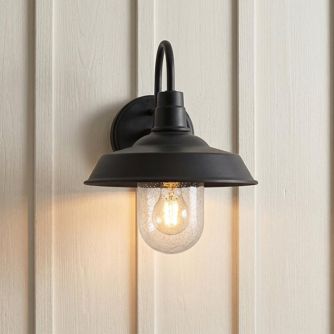 10 Inch Outdoor Wall Sconce In Black Black Finish - LIGHTING by Joshua Marshal