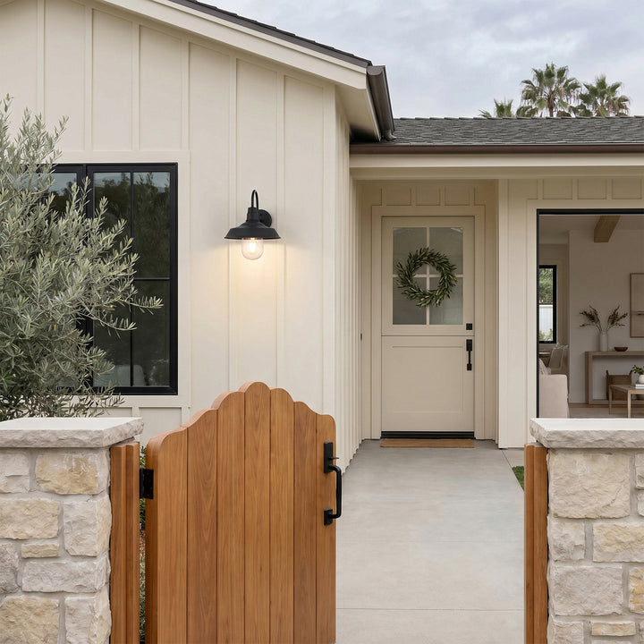 10 Inch Outdoor Wall Sconce In Black - View 2 - Joshua Marshal