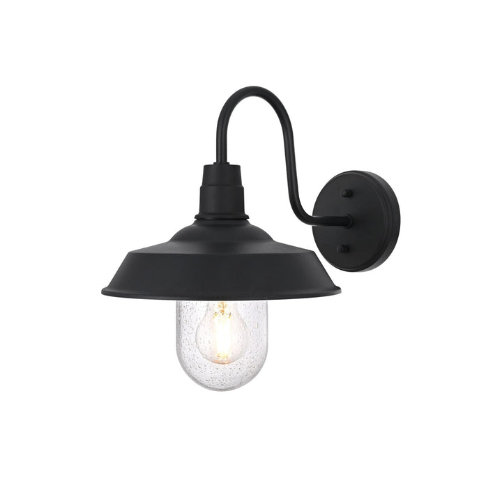 10 Inch Outdoor Wall Sconce In Black - View 3 - Joshua Marshal