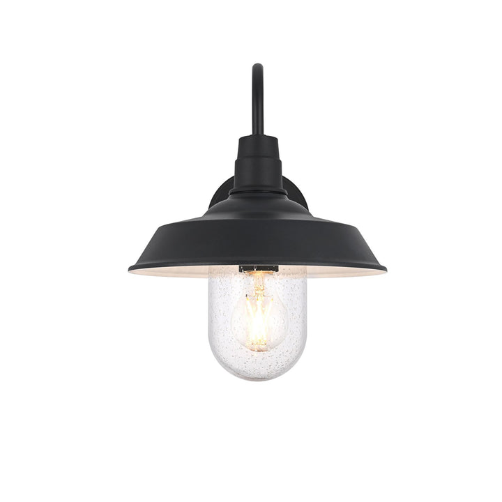 10 Inch Outdoor Wall Sconce In Black - View 4 - Joshua Marshal