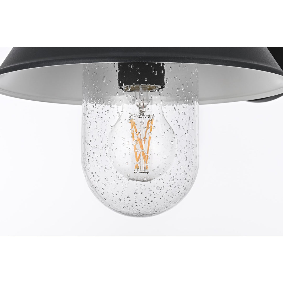 10 Inch Outdoor Wall Sconce In Black - View 6 - Joshua Marshal