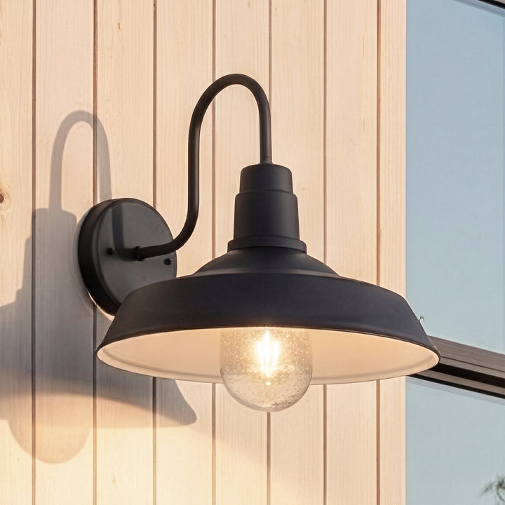 14 Inch Outdoor Wall Sconce In Black Black Finish - LIGHTING by Joshua Marshal