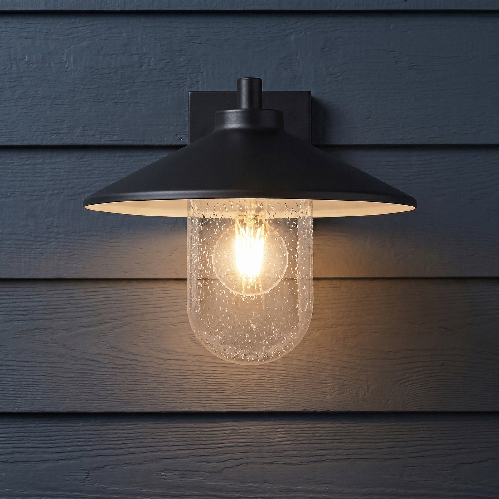 10 Inch Outdoor Wall Sconce In Black Black Finish - LIGHTING by Joshua Marshal