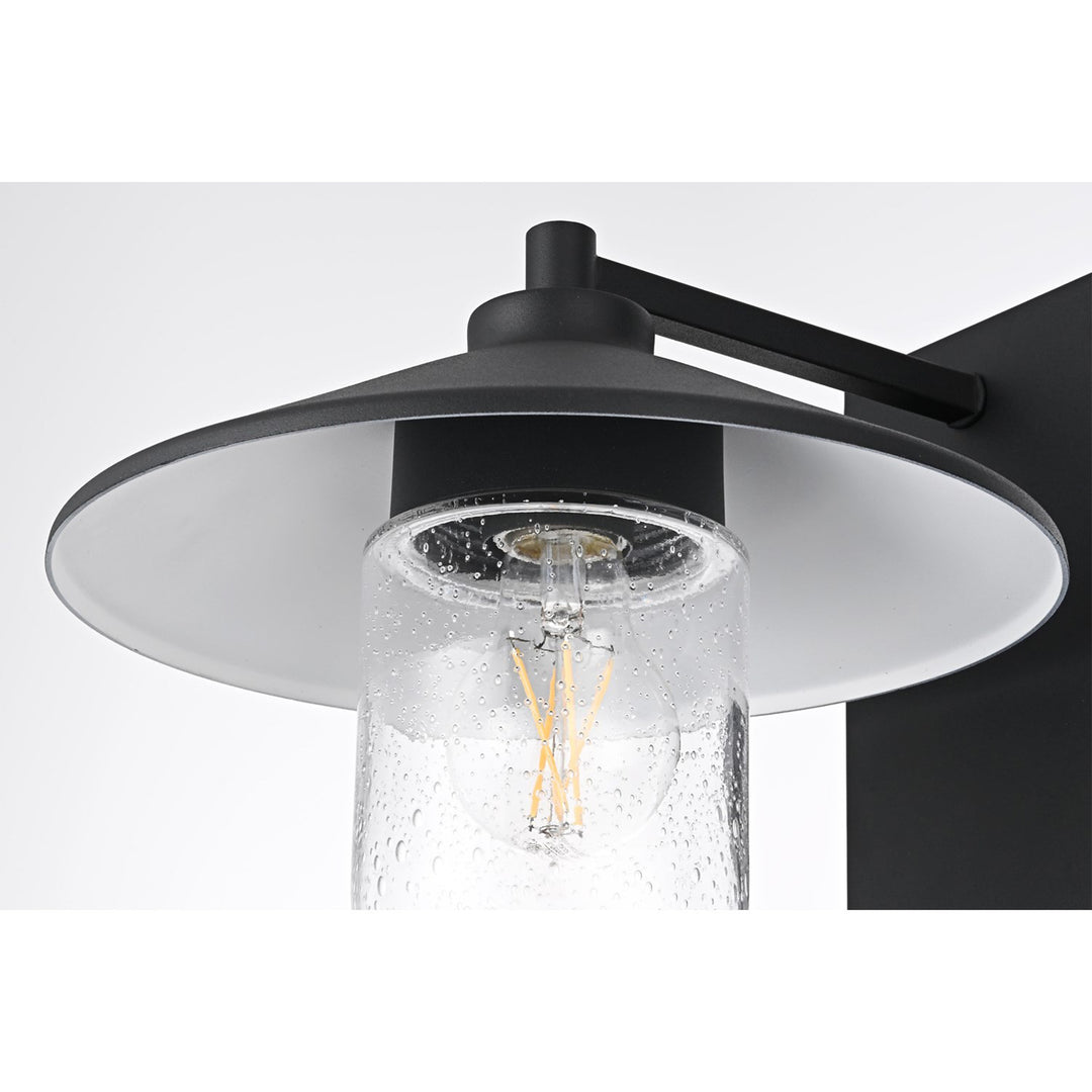 10 Inch Outdoor Wall Sconce In Black - View 6 - Joshua Marshal