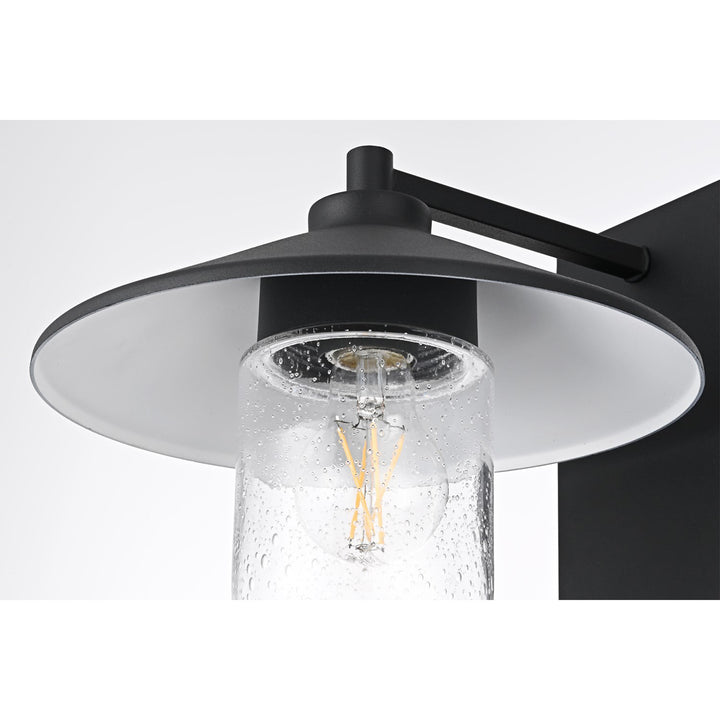10 Inch Outdoor Wall Sconce In Black - View 6 - Joshua Marshal