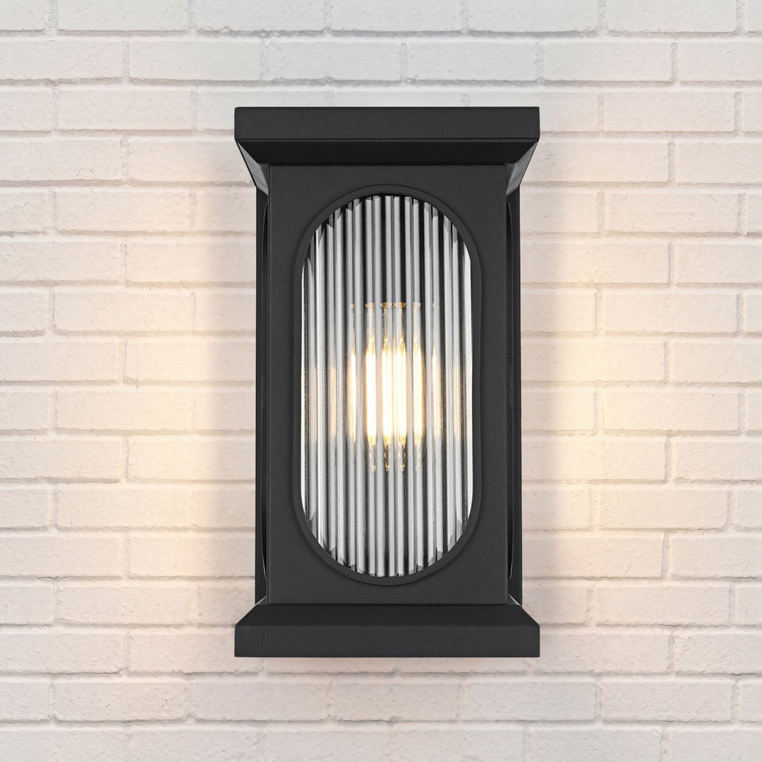 8 Inch Outdoor Wall Sconce In Black Black Finish - LIGHTING by Joshua Marshal