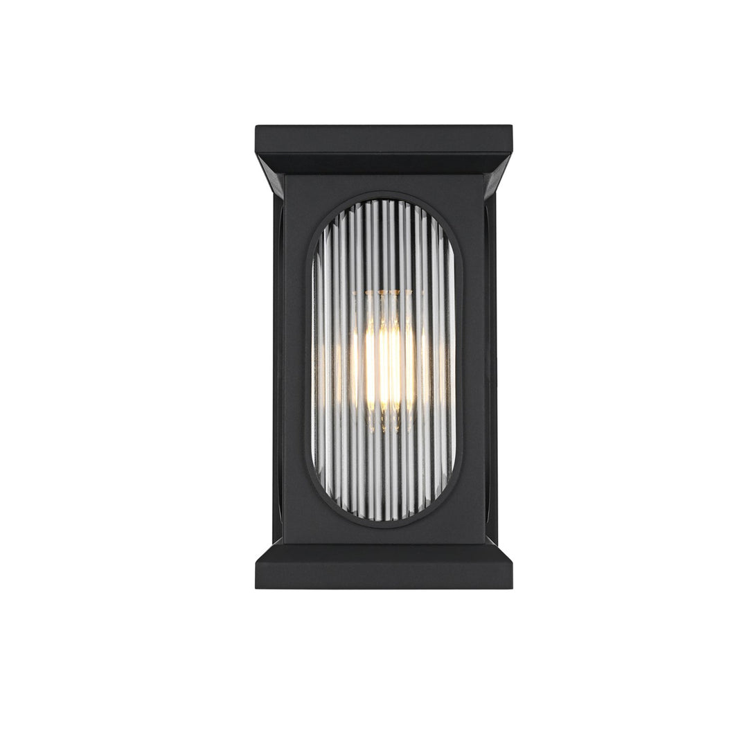 8 Inch Outdoor Wall Sconce In Black - View 3 - Joshua Marshal