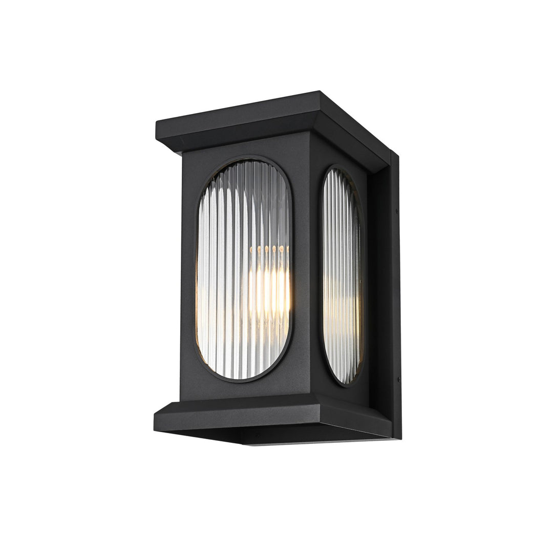 9 Inch Outdoor Wall Sconce In Black - View 3 - Joshua Marshal
