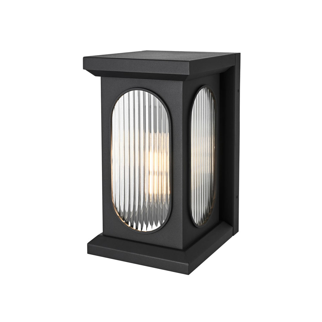 9 Inch Outdoor Wall Sconce In Black - View 5 - Joshua Marshal