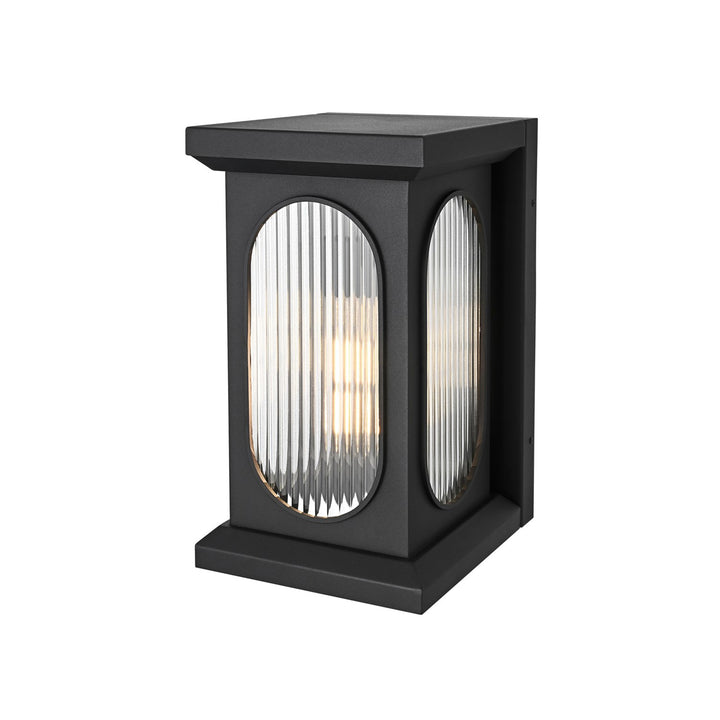 9 Inch Outdoor Wall Sconce In Black - View 5 - Joshua Marshal