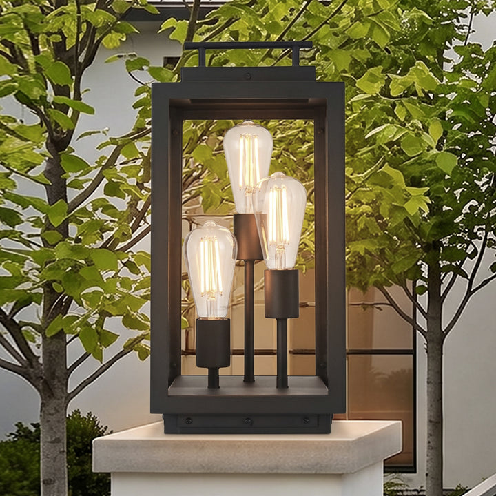 8 Inch Outdoor Lawn Light In Black Black Finish - LIGHTING by Joshua Marshal