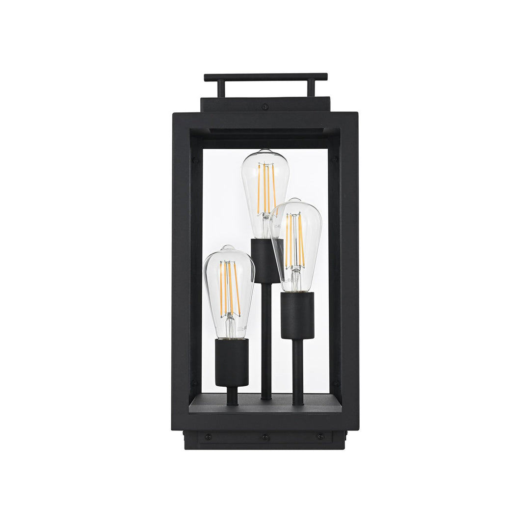 8 Inch Outdoor Lawn Light In Black - View 3 - Joshua Marshal