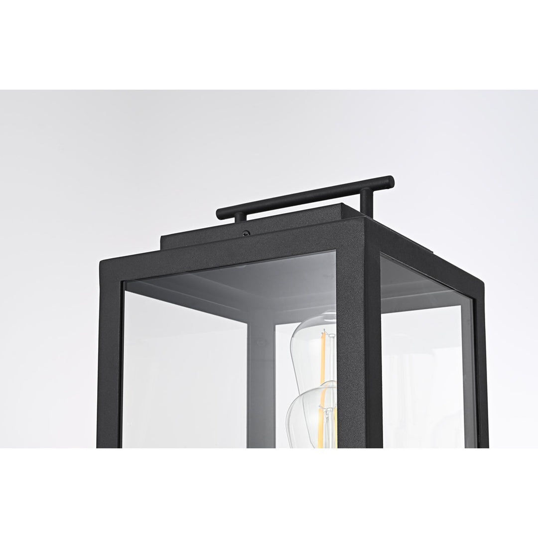8 Inch Outdoor Lawn Light In Black - View 4 - Joshua Marshal