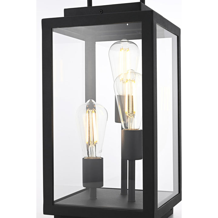 8 Inch Outdoor Lawn Light In Black - View 5 - Joshua Marshal