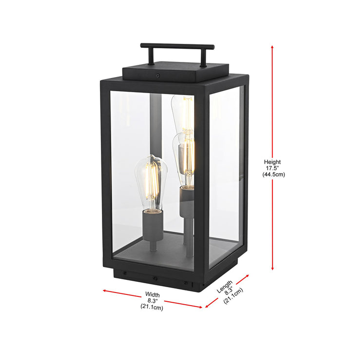 8 Inch Outdoor Lawn Light In Black - View 6 - Joshua Marshal