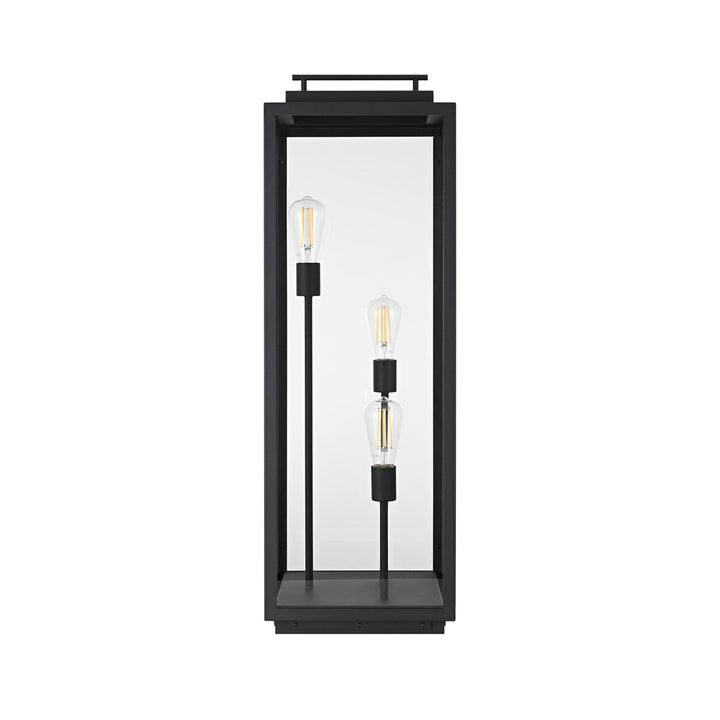 12 Inch Outdoor Lawn Light In Black - View 3 - Joshua Marshal
