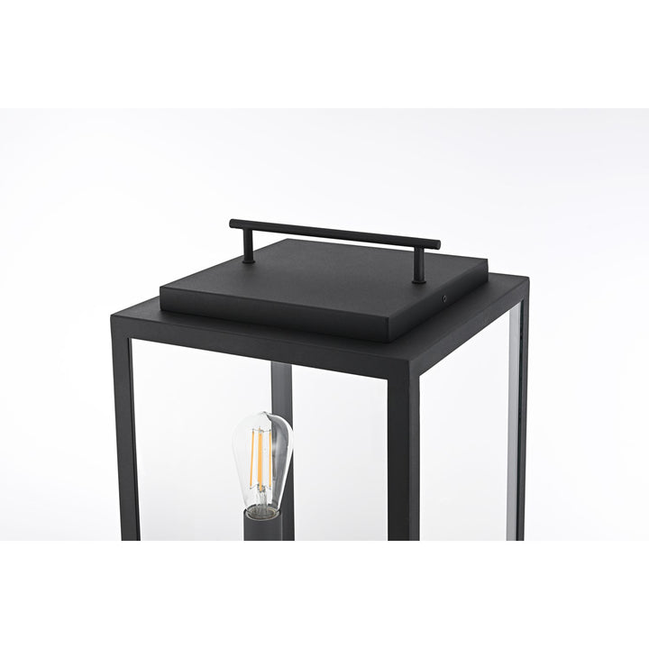 12 Inch Outdoor Lawn Light In Black - View 4 - Joshua Marshal
