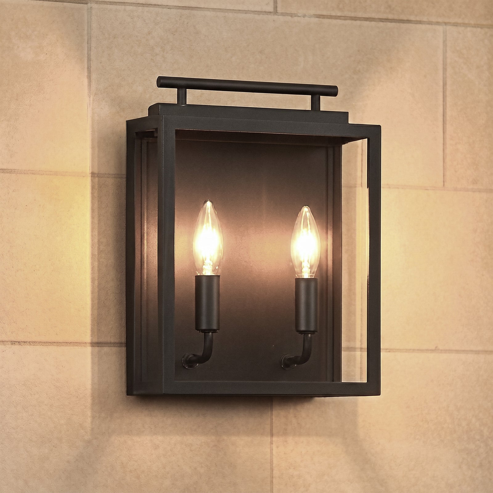 9 Inch Outdoor Wall Sconce In Black Black Finish - LIGHTING by Joshua Marshal