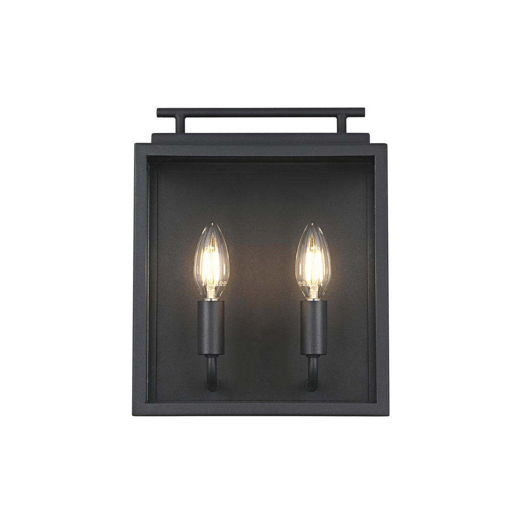 9 Inch Outdoor Wall Sconce In Black - View 3 - Joshua Marshal