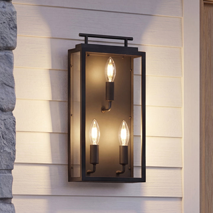 8 Inch Outdoor Wall Sconce In Black Black Finish - LIGHTING by Joshua Marshal