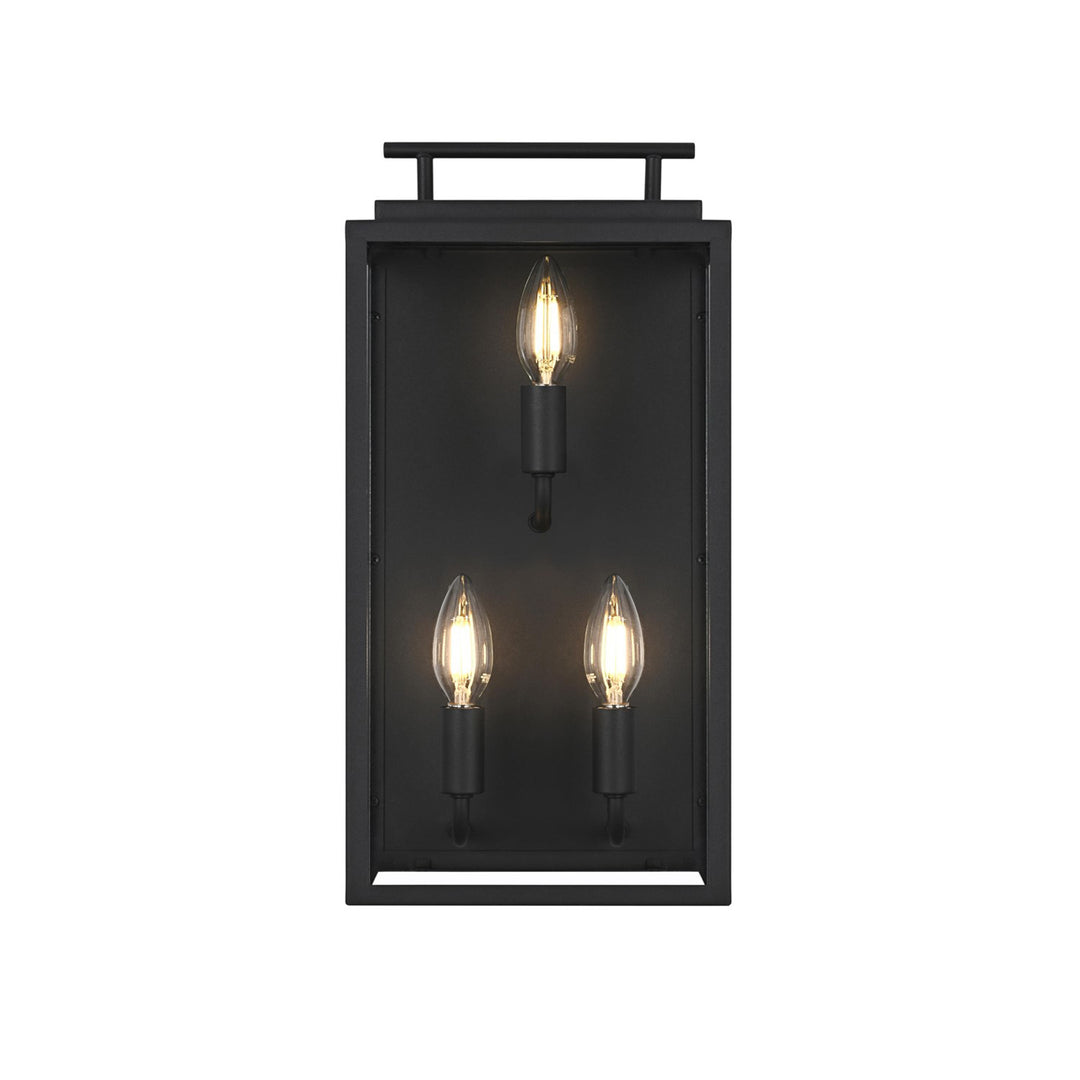 8 Inch Outdoor Wall Sconce In Black - View 3 - Joshua Marshal