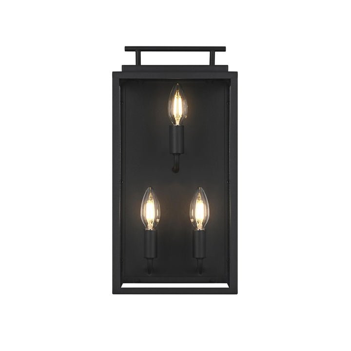 8 Inch Outdoor Wall Sconce In Black - View 3 - Joshua Marshal