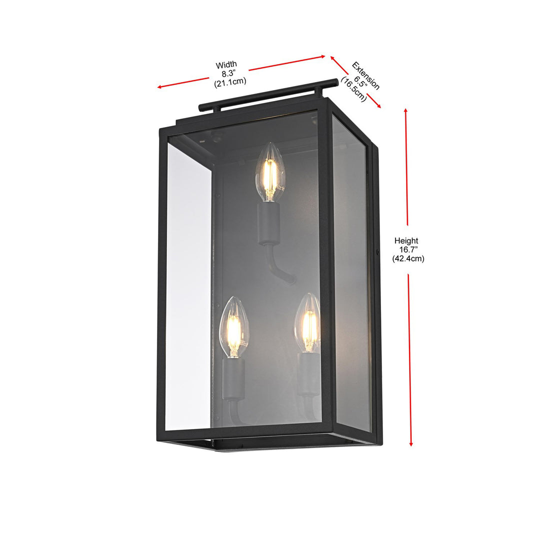 8 Inch Outdoor Wall Sconce In Black - View 5 - Joshua Marshal