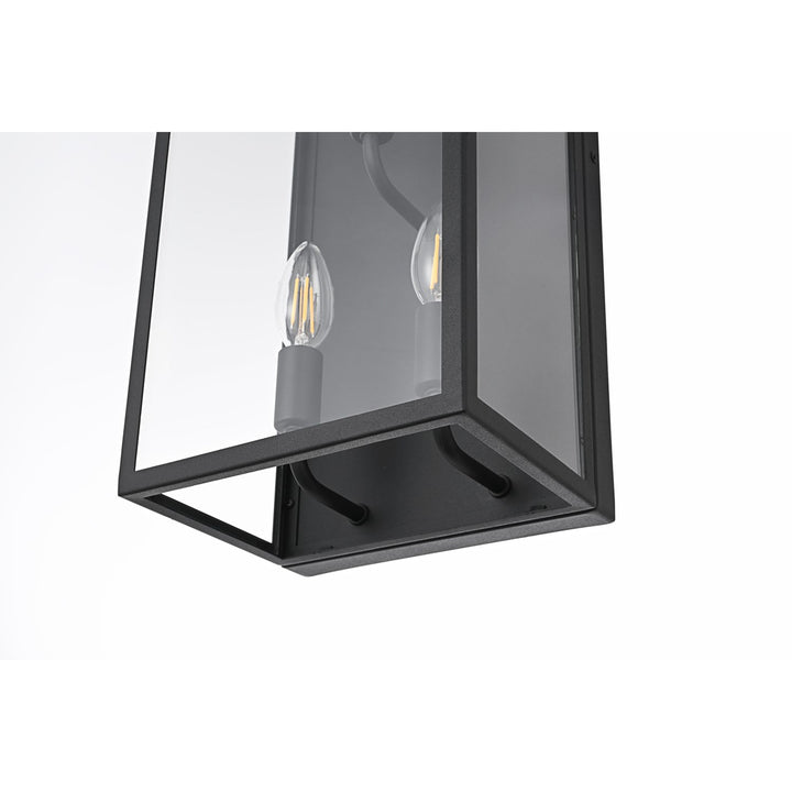 8 Inch Outdoor Wall Sconce In Black - View 6 - Joshua Marshal