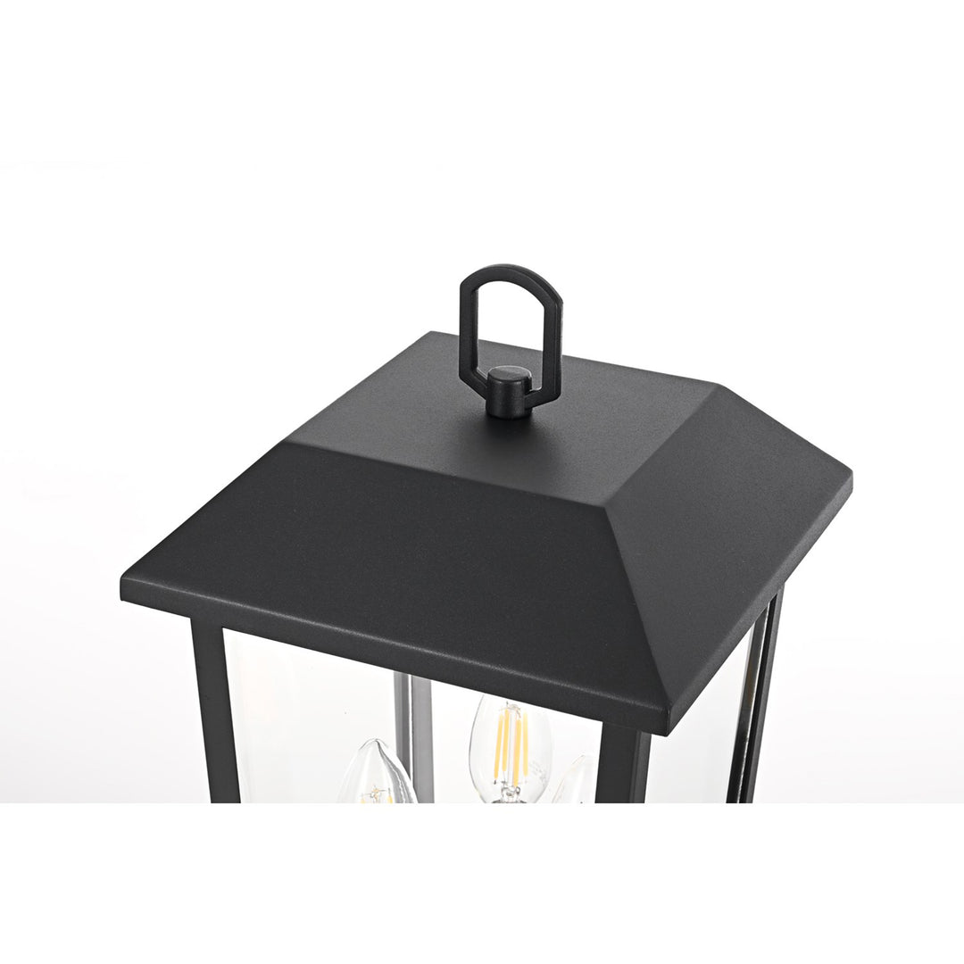 8 X 18 Inch Outdoor Post Light In Black - View 4 - Joshua Marshal