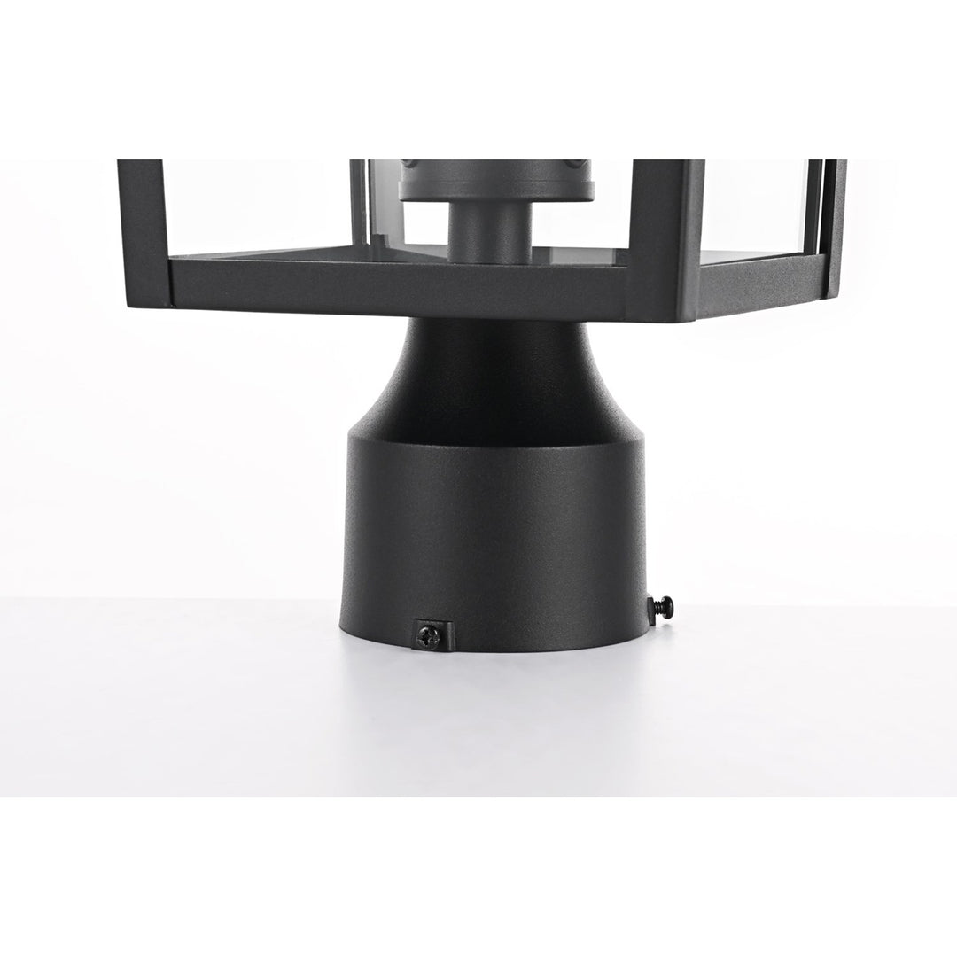 8 X 18 Inch Outdoor Post Light In Black - View 5 - Joshua Marshal