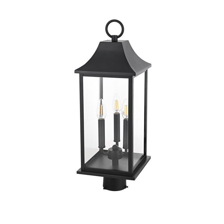8 X 23.5 Inch Outdoor Post Light In Black - View 4 - Joshua Marshal