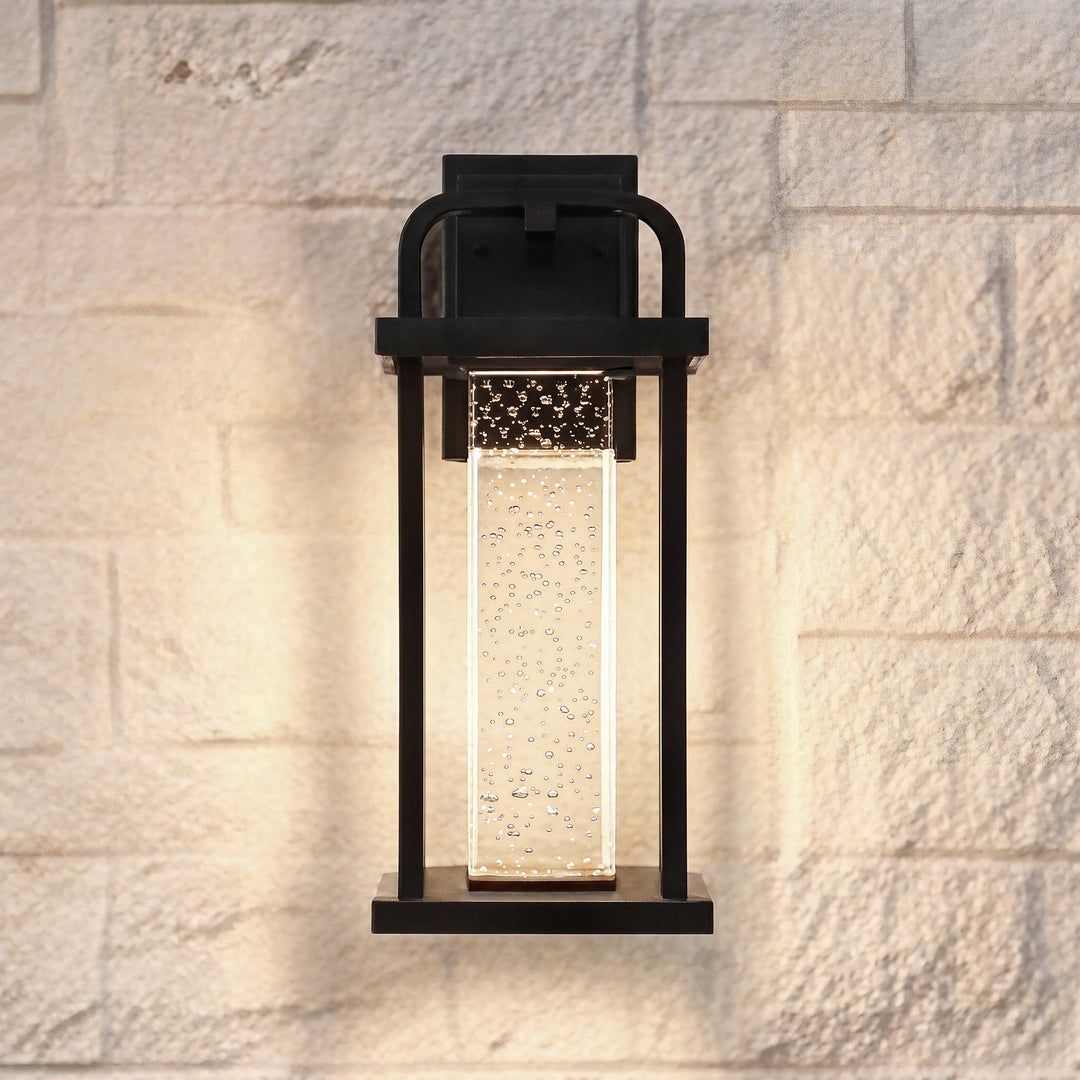 16 Inch Led Outdoor Wall Sconce In Black Black And Clear Finish - LIGHTING by Joshua Marshal