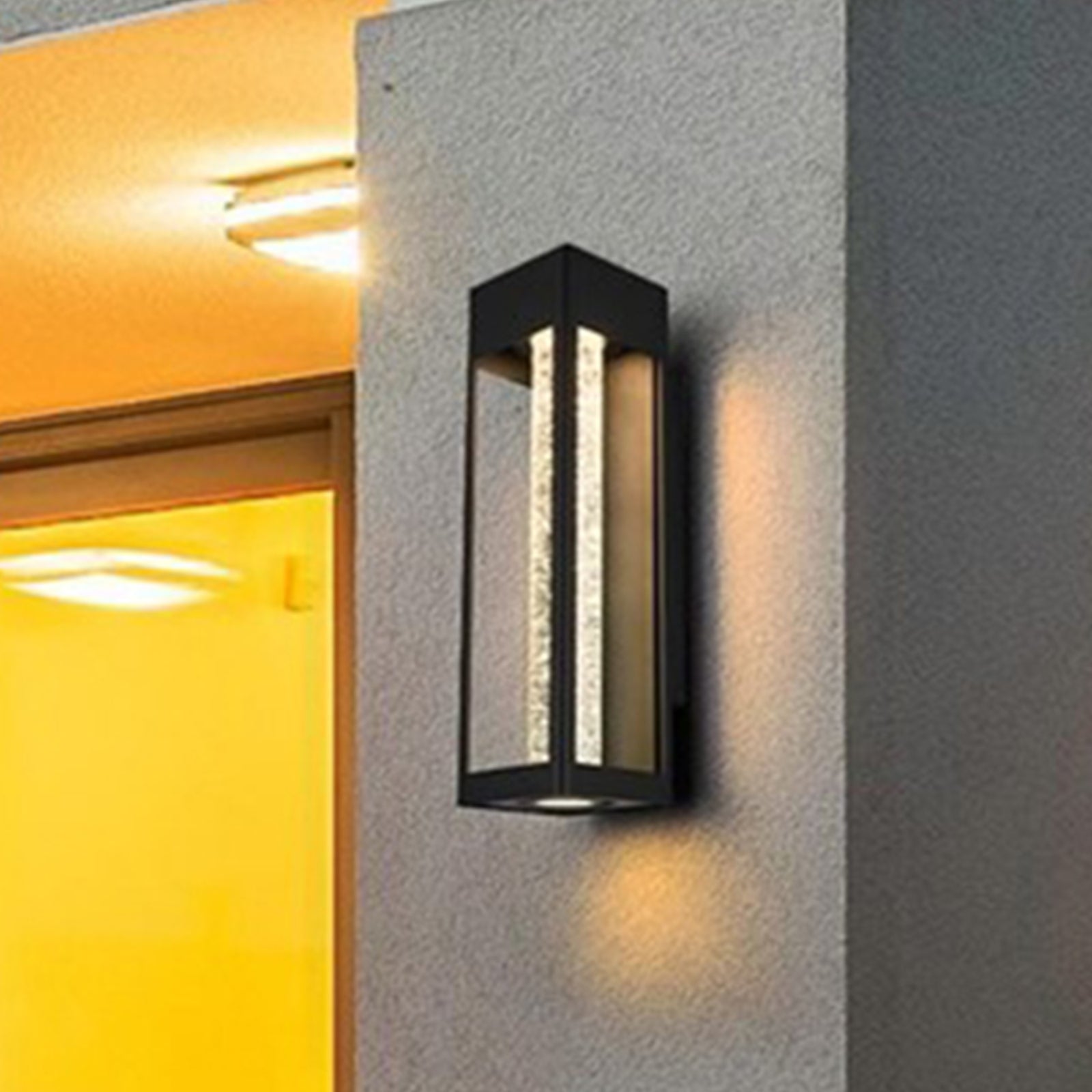 19 Inch Led Outdoor Wall Sconce In Black Black And Clear Finish - LIGHTING by Joshua Marshal