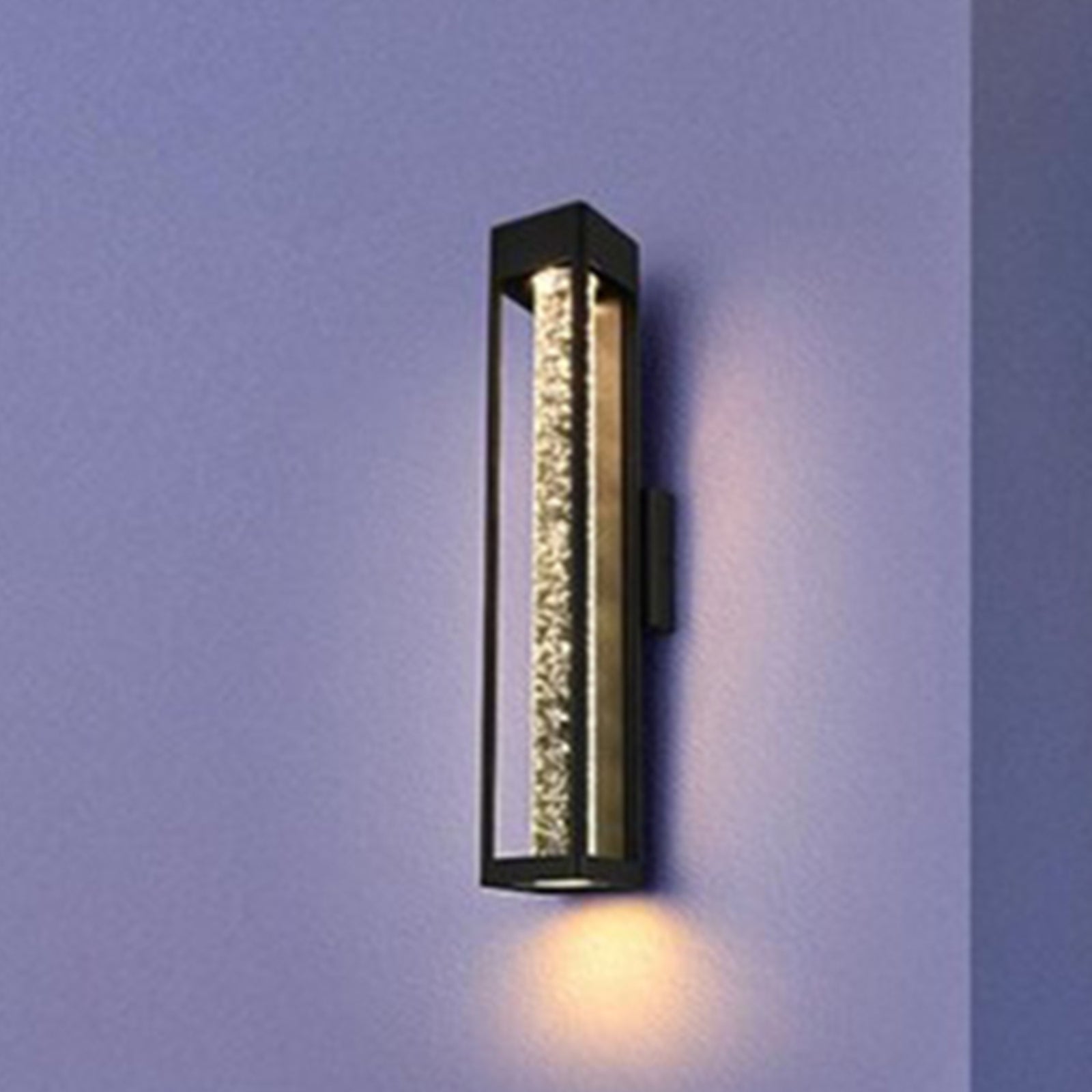22 Inch Led Outdoor Wall Sconce In Black Black And Clear Finish - LIGHTING by Joshua Marshal