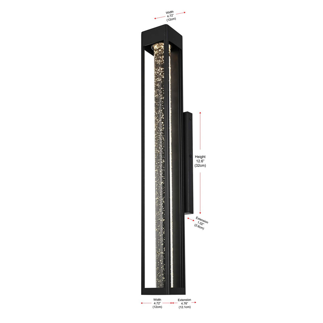 32 Inch Led Outdoor Wall Sconce In Black - View 5 - Joshua Marshal