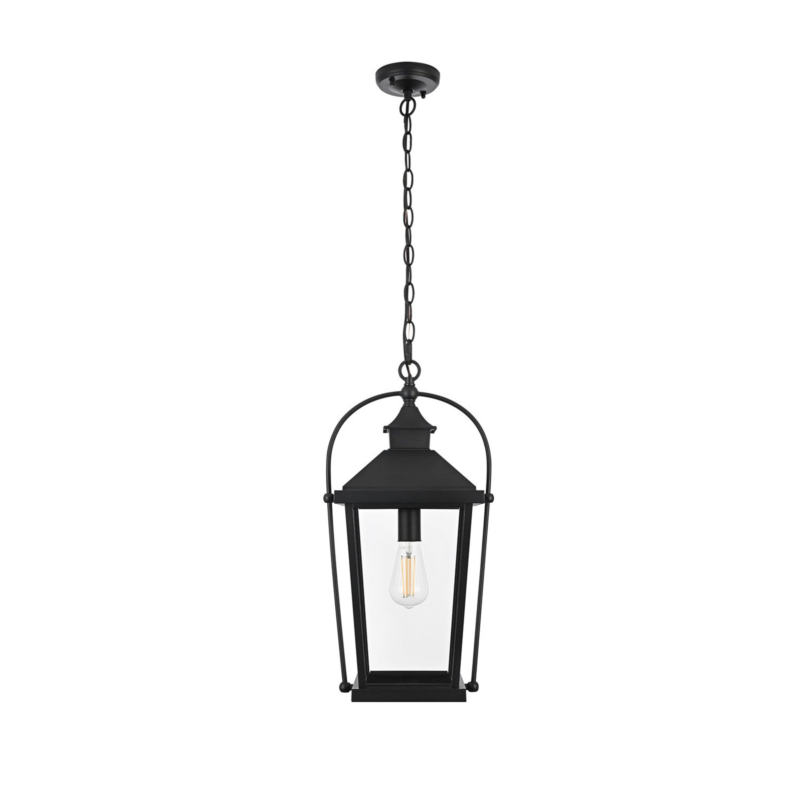 21 Inch Outdoor Pendant In Black - View 3 - Joshua Marshal
