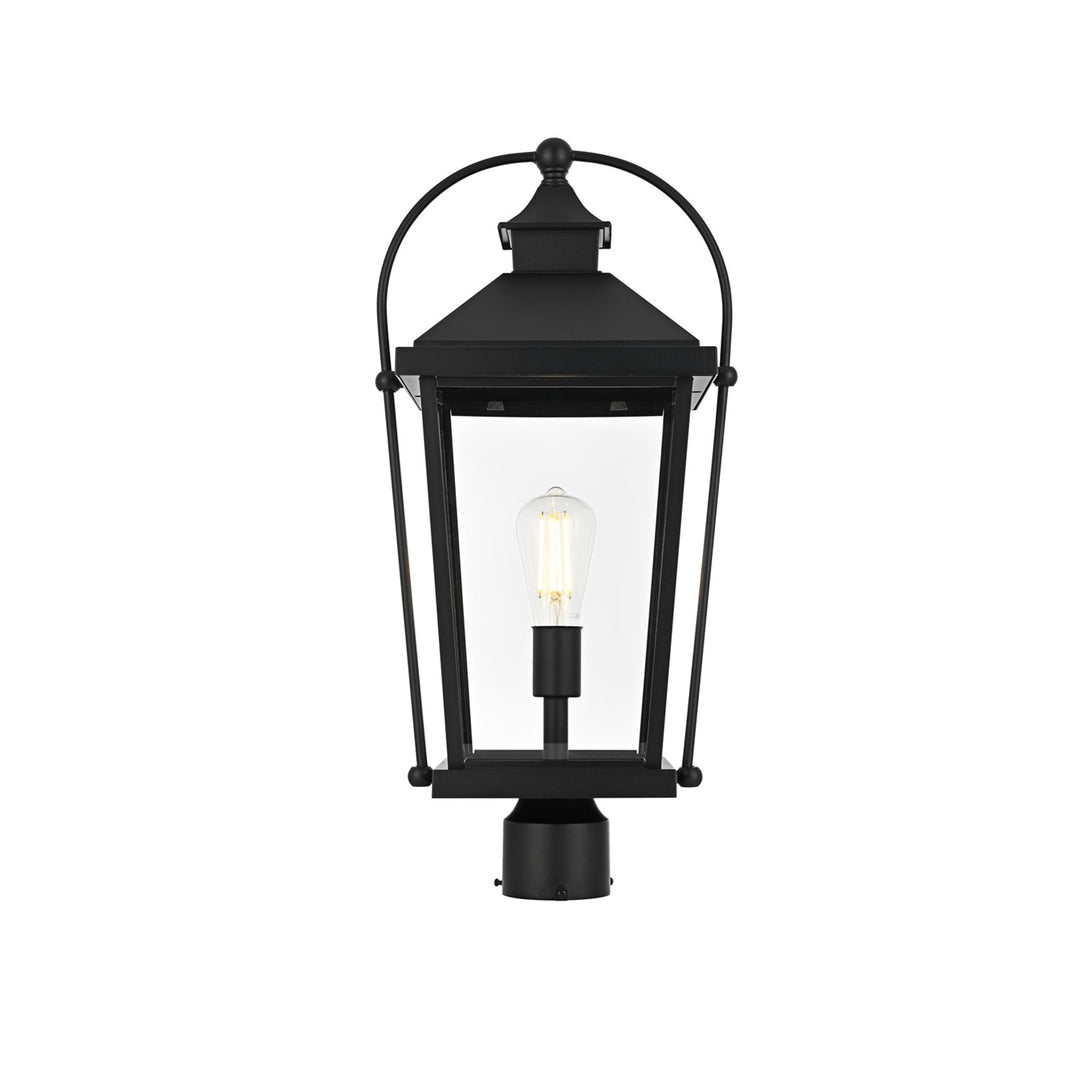 23 Inch Outdoor Post Light In Black - View 3 - Joshua Marshal