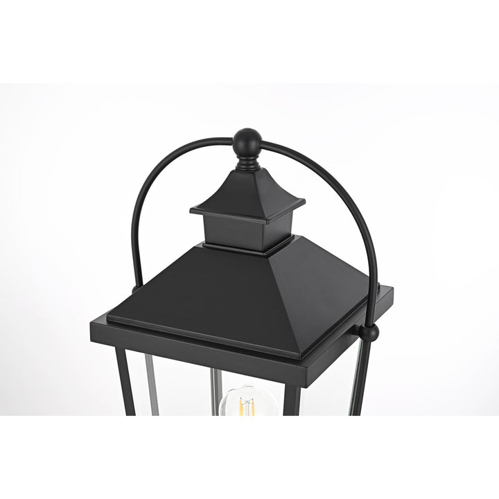 23 Inch Outdoor Post Light In Black - View 5 - Joshua Marshal
