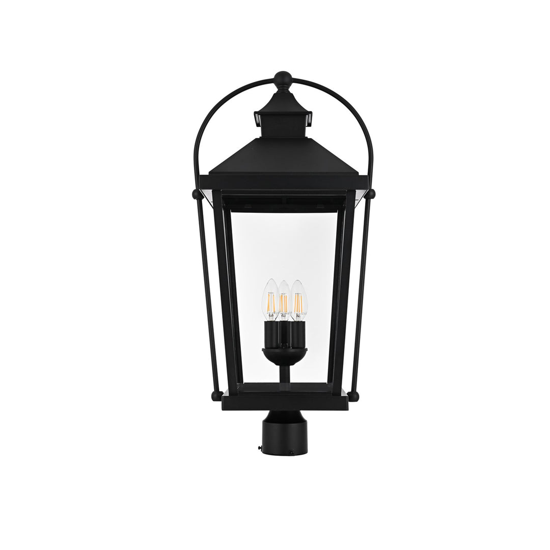 27 Inch Outdoor Post Light In Black - View 3 - Joshua Marshal