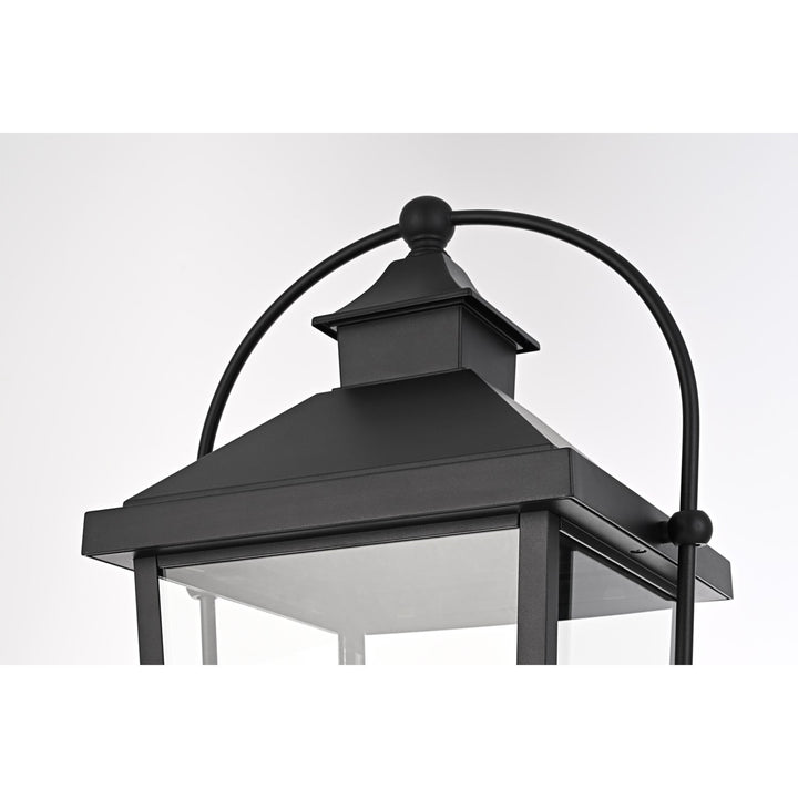 27 Inch Outdoor Post Light In Black - View 5 - Joshua Marshal