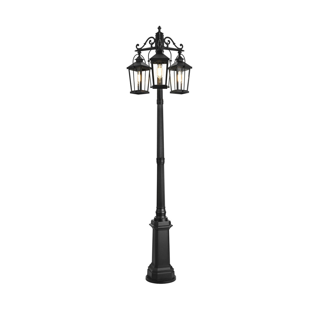 84 Inch Outdoor Post Light With Pole In Black - View 4 - Joshua Marshal