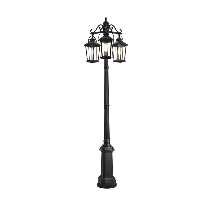 84 Inch Outdoor Post Light With Pole In Black - View 4 - Joshua Marshal