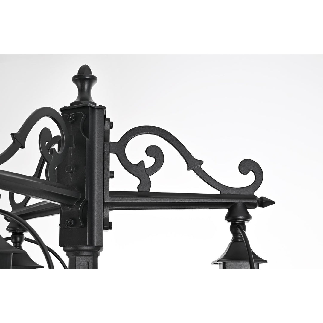 84 Inch Outdoor Post Light With Pole In Black - View 5 - Joshua Marshal