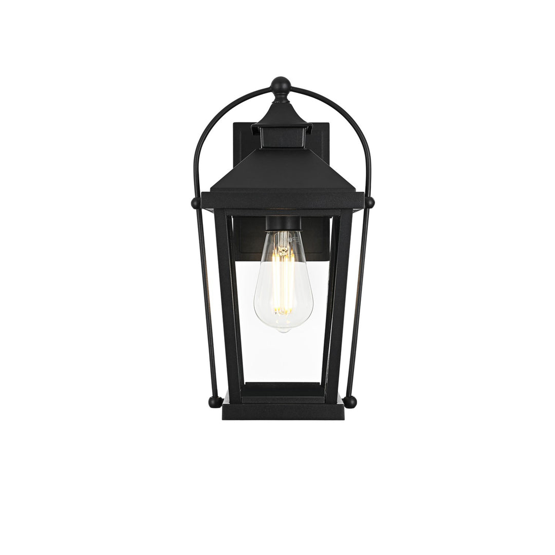 14 Inch Outdoor Wall Sconce In Black - View 3 - Joshua Marshal