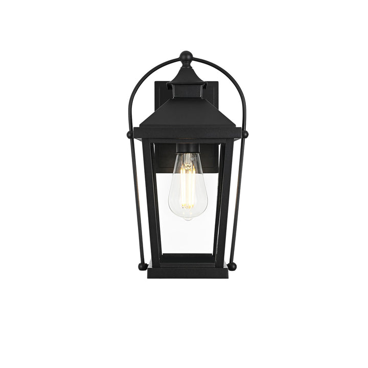 14 Inch Outdoor Wall Sconce In Black - View 3 - Joshua Marshal